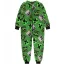 Minecraft Emerald pijama lung pentru copii, overal 3 - 4 ani / 98 - 104 cm