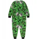 Minecraft Emerald pijama lung pentru copii, overal 3 - 4 ani / 98 - 104 cm
