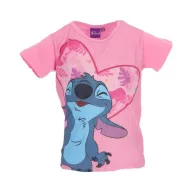   Disney Lilo și Stitch Fun Light Pink tricou scurt pentru copii, top 6 ani / 116 cm
