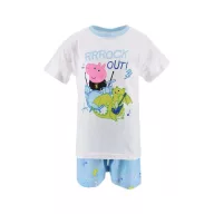   Purcelușa Peppa Rock Out White pijama scurt pentru copii 5 ani / 110 cm