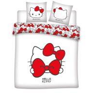   Hello Kitty Red Bow cuvertură de pat dublă, pentru două persoane 240×220 cm, 65x65 cm