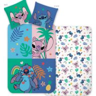   Disney Lilo și Stitch Joyful Jungle lenjerie de pat 140×200cm, 70×90 cm