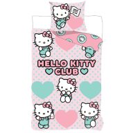   Hello Kitty Club lenjerie de pat pentru copii, preșcolar 100×135 cm, 40×60 cm