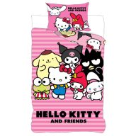   Hello Kitty Friends Set lenjerie de pat 140×200cm, 70×90 cm