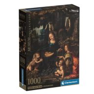   Artă Da Vinci Madonna din stâncă, puzzle Compact de 1000 bucăți Clementoni