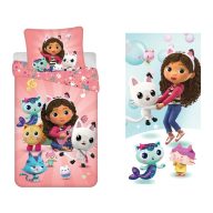   Gabby's Dollhouse set cearșaf și prosop pentru adulți
