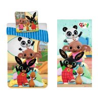   Bing set de lenjerie de pat și prosop pentru adulți (dungi)