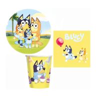 Bluey set petrecere 32 buc cu farfurie de 23 cm (Family)