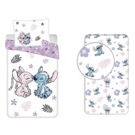   Disney Lilo și Stitch Lovely Sleep set de fețe de pat și cearșaf cu elastic
