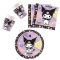 Hello Kitty Kuromi Pop Art set de petrecere cu farfurie de 23 cm - 36 buc