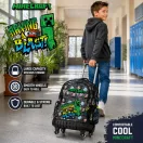 Minecraft Metro Art rucsac școlar cu roți, geantă 46 cm