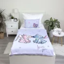 Disney Lilo și Stitch Purple set lenjerie pat pentru copii, grădiniță, 100×135 cm, 40×60 cm