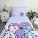 Disney Lilo și Stitch Heart husa de pat 140×200cm, 70×90 cm