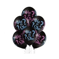   La mulți ani He or She Băiat sau Fată balon, set 6 bucăți 12 inch (30cm)