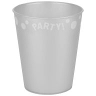 Party Silver Pahar din plastic premium micro argintiu 250 ml